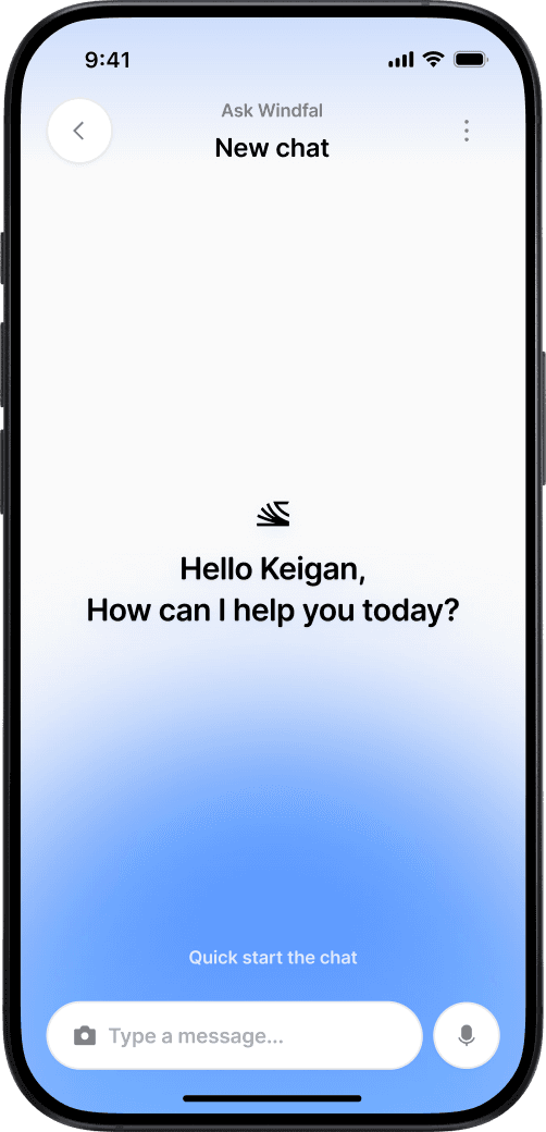 Windfal home concierge chat — Ask Windfal